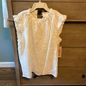 Nanette Lepore white eyelet top